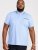 D555 Talbot Pique with Jacquard Collar Polo Shirt Blue - Koszulki polo - Koszulki Polo 2XL-8XL