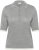 Kaffe Curve Lizzy Contrast Knitted Polo Grey Melange - Koszulki polo - 