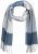 Ulla Popken Woven Check Print Scarf Soft Light Blue - Akcesoria - 