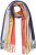 Ulla Popken Ombre Rainbow Stripe Scarf Night Blue - Akcesoria - 