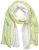 Ulla Popken Ombre Linen Blend Scarf Lime Green - Akcesoria - 