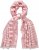 Ulla Popken Striped Statement Scarf Neon Red - Akcesoria - 