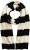 Ulla Popken Ribbed Striped Scarf Snow White - Akcesoria - 