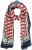 Ulla Popken Mix Stripe Scarf Forest Green - Akcesoria - 