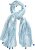 Ulla Popken Greek Stripe Tasseled Scarf Blue - Akcesoria - 