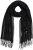 Ulla Popken Fringed Scarf Black - Akcesoria - 
