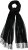 Ulla Popken Fringed Scarf Black - Akcesoria - 