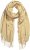 Ulla Popken Fringed Scarf Dark Putty - Akcesoria - 