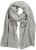 Ulla Popken Garter Stitch Knit Scarf Light Grey Melange - Akcesoria - 