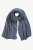 Ulla Popken Heather Knit Wool Blend Scarf Navy - Akcesoria - 