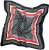 Ulla Popken Silk Scarf Black - Akcesoria - 