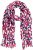 Ulla Popken Geometric Print Scarf Dark Red - Akcesoria - 