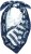 Ulla Popken Maritime Inspired Scarf Deep Aqua - Akcesoria - 