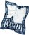 Ulla Popken Maritime Inspired Scarf Deep Aqua - Akcesoria - 