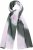 Ulla Popken Batik Striped Scarf Lavender - Akcesoria - 
