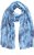 Ulla Popken Circle Print Scarf Blue - Akcesoria - 