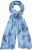 Ulla Popken Circle Print Scarf Blue - Akcesoria - 