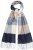 Ulla Popken Checked Fringed Hem Scarf Dark Putty - Akcesoria - 