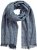 Ulla Popken Fringed Hem Knit Scarf Deep Aqua - Akcesoria - 
