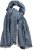 Ulla Popken Fringed Hem Knit Scarf Deep Aqua - Akcesoria - 