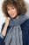 Ulla Popken Fringed Hem Knit Scarf Deep Aqua - Akcesoria - Szaliki i chusty damskie