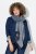 Ulla Popken Fringed Hem Knit Scarf Deep Aqua - Akcesoria - Szaliki i chusty damskie
