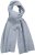 Ulla Popken Ribbed Knit Scarf Light Grey Melange - Akcesoria - 