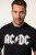 JP1880 AC/DC Classic Logo Band T-Shirt Black - Koszulki - T-shirty meskie Duże Rozmiary - 2XL-14XL