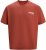 Jack & Jones Fold Crew Neck T-Shirt Red - Koszulki - T-shirty meskie Duże Rozmiary - 2XL-14XL
