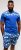 Kam Jeans 5002 Palm Tree Panel Tee And Short Set Electric Blue - Koszulki - T-shirty meskie Duże Rozmiary - 2XL-14XL