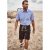 JP1880 Short Sleeve Check Print Traditional Shirt Blue - Koszule - Koszule 2XL-10XL