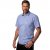 JP1880 Short Sleeve Check Print Traditional Shirt Blue - Koszule - Koszule 2XL-10XL