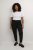 Kaffe Curve Leana Spodnie Chino 7/8 Głęboka Czerń - Jeansy & Spodnie w Dużych Rozmiarach – Plus Size - 