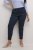 Kaffe Curve Leana Spodnie Chino 7/8 Północny Granat - Jeansy & Spodnie w Dużych Rozmiarach – Plus Size - 
