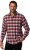 JP1880 Shirt Flannel Checked Long Sleeve Red TALL - ODZIEŻ MĘSKA MT-6XLT - WYSOKIE-rozmiary