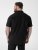 D555 Lucas Plamoodporna Niewymagająca Prasowania Elastyczna Koszula Z Krótkim Rękawem Czarna - Koszule - Koszule 2XL-10XL