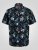 D555 Corden Hawaiian AOP Cuban Collar Resort Short Sleeve Navy - Koszulki z krótkim rękawem - Męskie koszule z krótkim rękawem