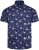 Kam Jeans 6068 Flamingo Short Sleeve Shirt Navy - Koszule - Koszule 2XL-10XL