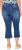 Ulla Popken Cropped Flared Eyelet Jeans Denim Blue - Jeansy & Spodnie w Dużych Rozmiarach – Plus Size - 