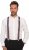 JP1880 Suspenders with Adjustable Length Burgundy Red - Akcesoria - 
