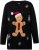 Ulla Popken Gingerbread Man Christmas Sweater Black - Bluzy & bluzy z kapturem - 