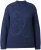 Ulla Popken Textured Glitter Embroidery Oversized Sweater Ink Blue - Bluzy & bluzy z kapturem - 