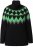 Ulla Popken Neon Alpine Pattern Long Sleeve Turtleneck Sweater Apple Green - Bluzy & bluzy z kapturem - 