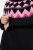 Ulla Popken Neon Alpine Pattern Long Sleeve Turtleneck Sweater Light Pink - Bluzy & bluzy z kapturem - Przytulne bluzy, hoody i swetry
