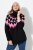 Ulla Popken Neon Alpine Pattern Long Sleeve Turtleneck Sweater Light Pink - Bluzy & bluzy z kapturem - Przytulne bluzy, hoody i swetry
