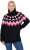 Ulla Popken Neon Alpine Pattern Long Sleeve Turtleneck Sweater Light Pink - Bluzy & bluzy z kapturem - 