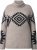 Ulla Popken Aztec Pattern Turtleneck Sweater Pebble Grey - Bluzy & bluzy z kapturem - 