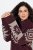 Ulla Popken Aztec Pattern Turtleneck Sweater Plum - Bluzy & bluzy z kapturem - Przytulne bluzy, hoody i swetry