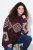 Ulla Popken Aztec Pattern Turtleneck Sweater Plum - Bluzy & bluzy z kapturem - Przytulne bluzy, hoody i swetry