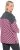 Ulla Popken Graphic Stripe Long Sleeve Turtleneck Sweater Flamingo - Bluzy & bluzy z kapturem - 